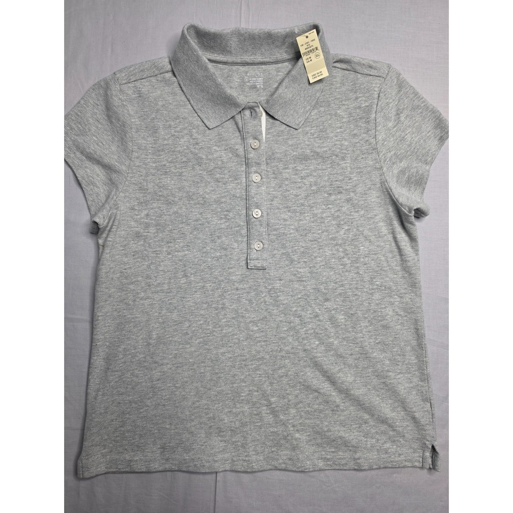 OFFLINE By Aerie Courtside Polo Shirt Womens Medium Gray Cotton Golf Performance